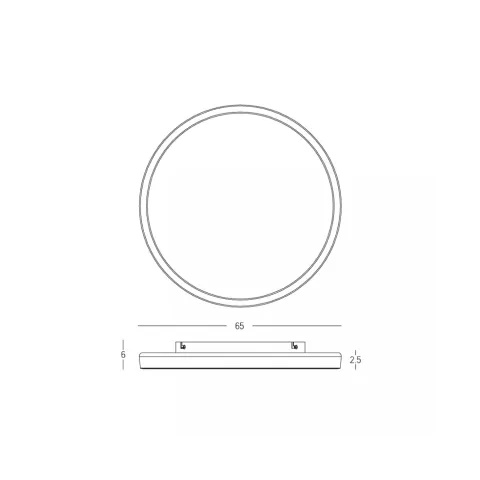 Plafoniera 25200 Zambelis, Minimalist, Led, Negru