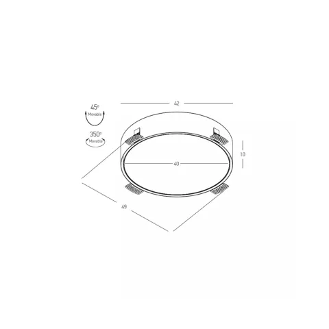 Plafoniera 25214 Zambelis, Minimalist, Led, Negru