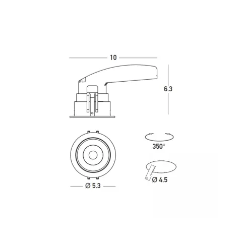 Downlight Încastrat 25301 Zambelis, Led