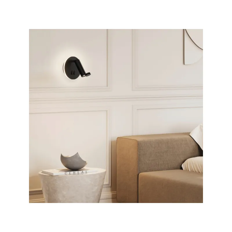 Aplica Dormitor 25303 Zambelis, Industrial, Led, Negru