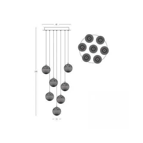 Lustra 25325 Zambelis, Clasic, Led, Auriu