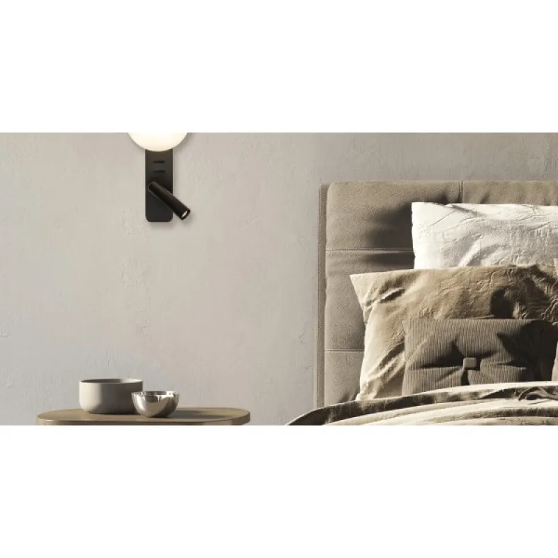 Aplica Dormitor 25326 Zambelis, Modern, G9, Negru