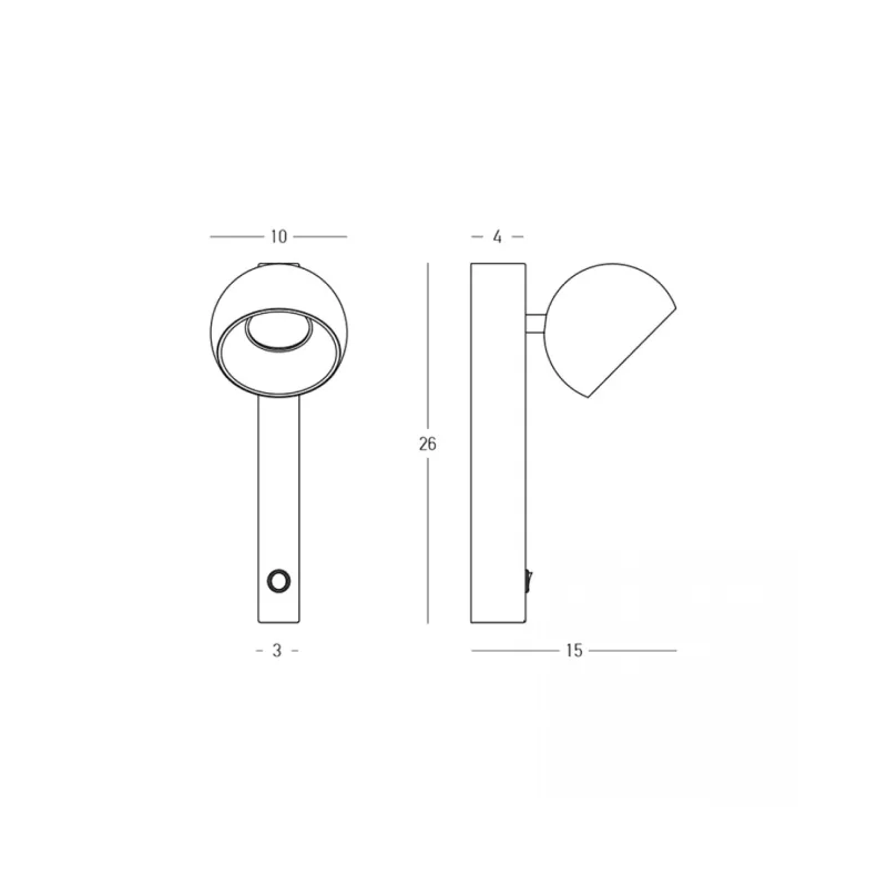 Aplica 25341 Zambelis, Minimalist, Led, Negru