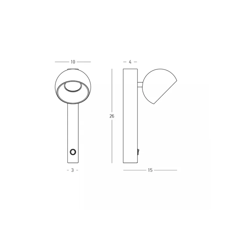 Aplica 25341 Zambelis, Minimalist, Led, Negru