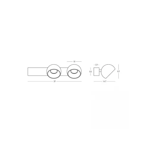 Aplica 25342 Zambelis, Modern, Led, Negru