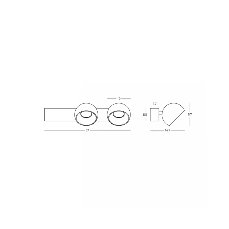 Aplica 25342 Zambelis, Modern, Led, Negru