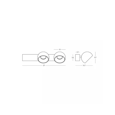 Aplica 25343 Zambelis, Modern, Led, Negru