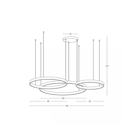 Lustra 25375 Zambelis, Modern, Led, Negru
