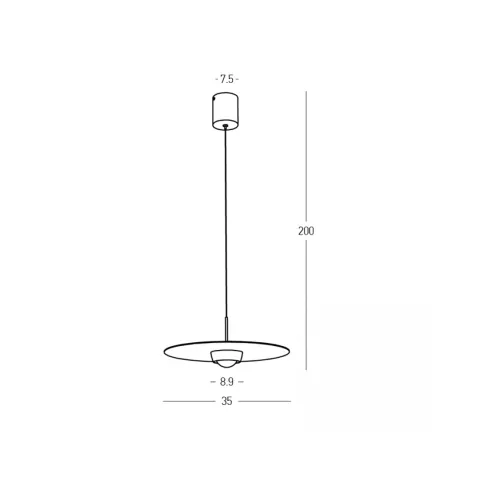 Pendul 2586 Zambelis, Modern, Led, Roșu
