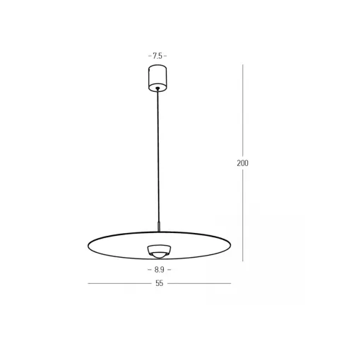 Pendul 2587 Zambelis, Modern, Led, Negru