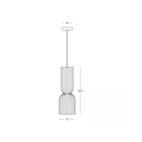 Pendul 2595 Zambelis, Minimalist, E27, Alb