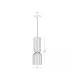 Pendul 2596 Zambelis, Minimalist, E27, Negru