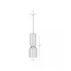 Pendul 2596 Zambelis, Minimalist, E27, Negru