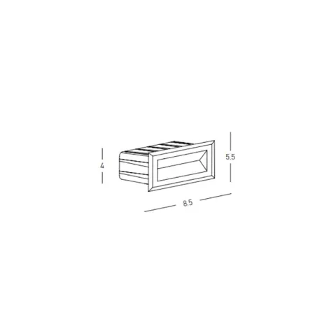 spot exterior incastrat  E323 Zambelis LED, Grafit, Grecia