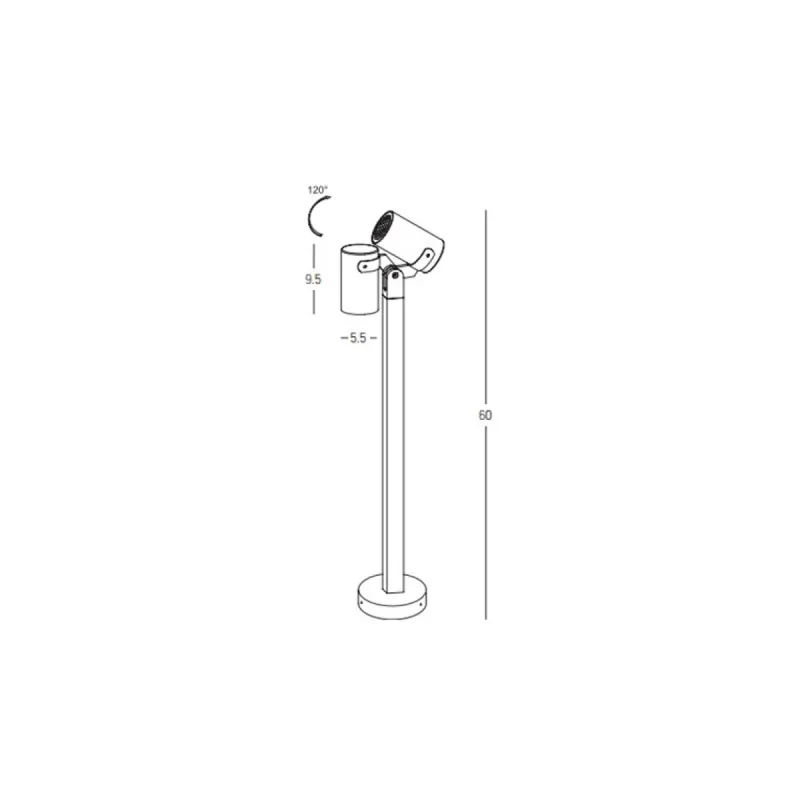 Stalp  E325 Zambelis GU10, Grafit, Grecia