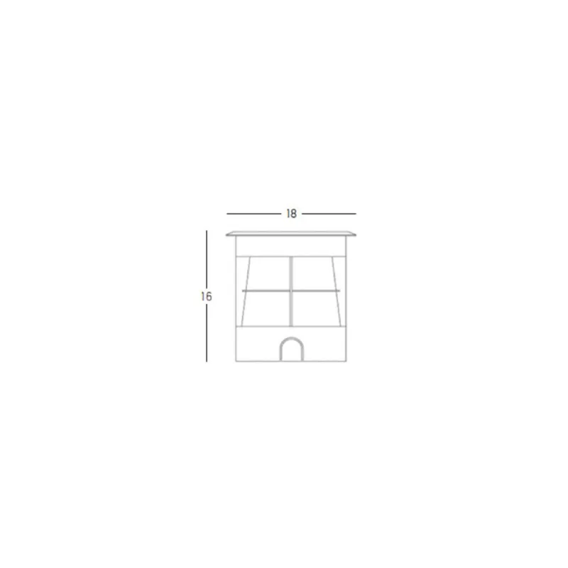 spot exterior incastrat  E361 Zambelis LED, Argintiu, Grecia