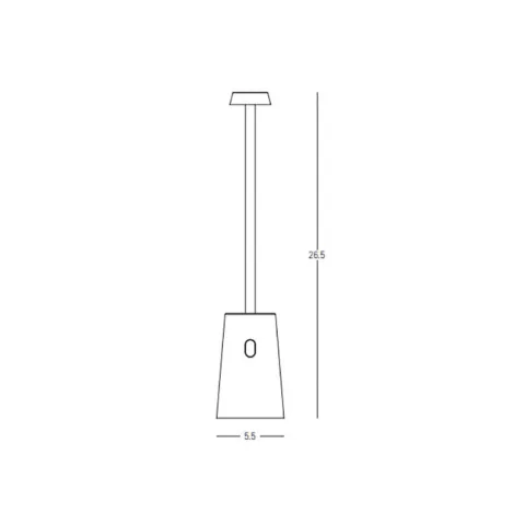 Lampa Portabila Exterior  E399 Zambelis LED, Negru, Grecia