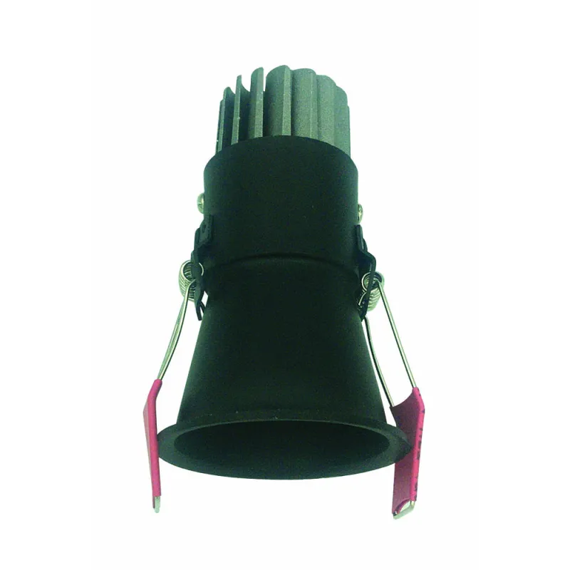 Downlight Incastrat Circular S074 Zambelis Aluminiu, Negru, LED, Grecia