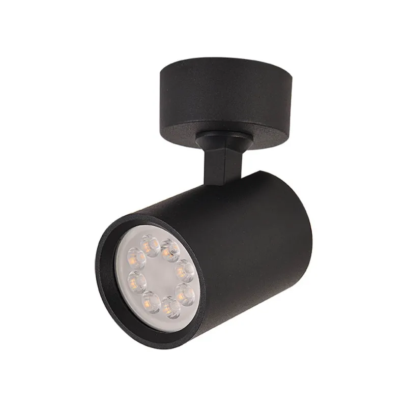 Downlight Aplicat Circular S104 Zambelis Metal, Negru, GU10, Grecia