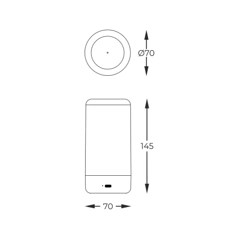 Veioza Exterior ESTERNO 1001 Zumaline LED, Gri, Polonia