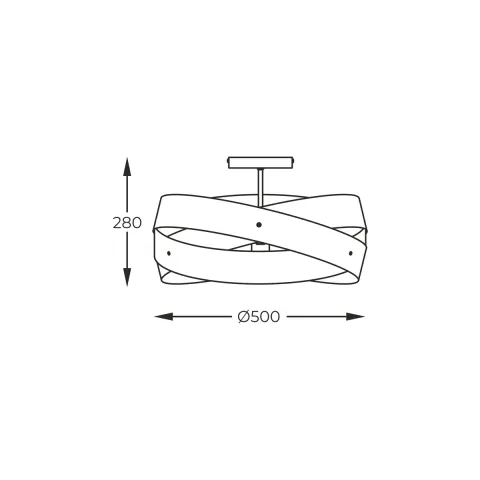 Plafoniera TORNADO 1115 Zumaline E27, Alb, Polonia