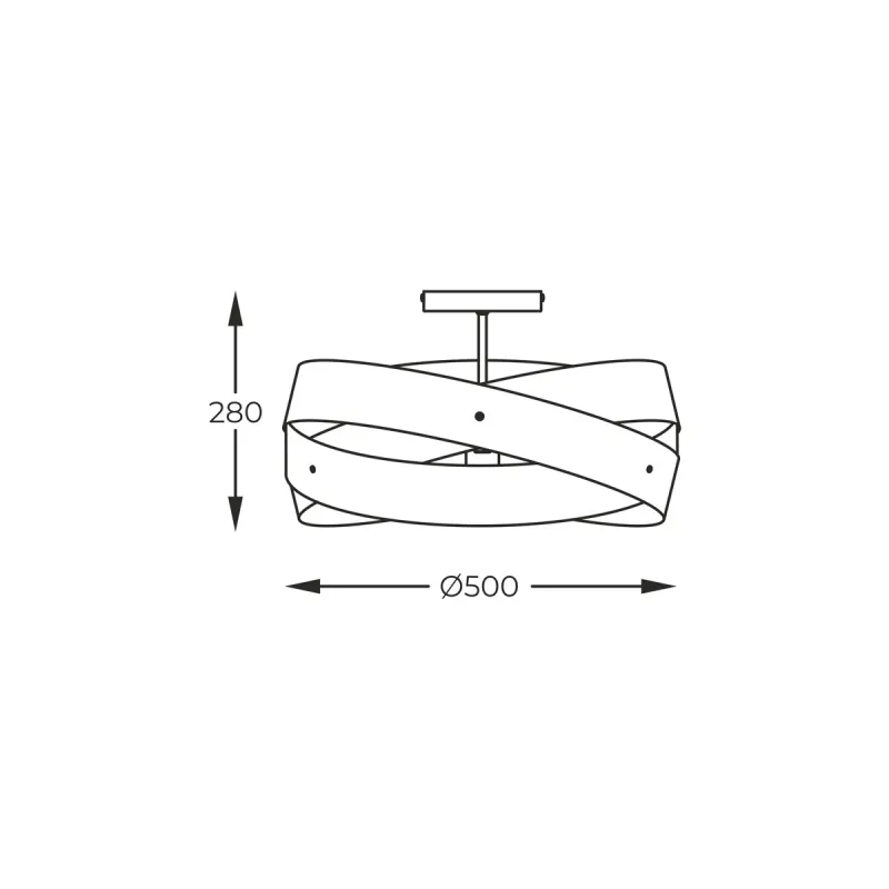 Plafoniera TORNADO 1115 Zumaline E27, Alb, Polonia