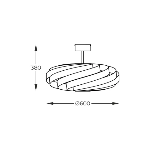 Lustra Plafon VENTO 1132 Zumaline E27, Alb, Polonia