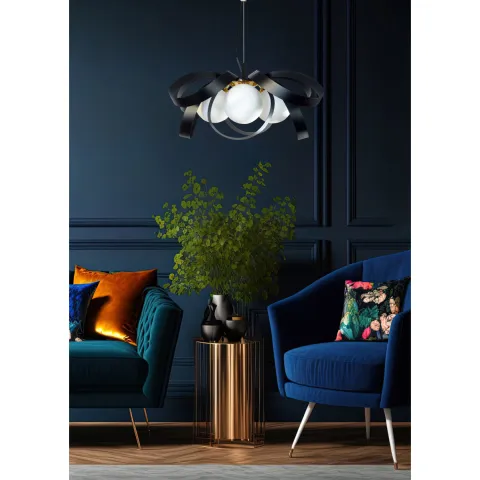 Suspensie NELA 1139 Zumaline E14, Negru, Polonia