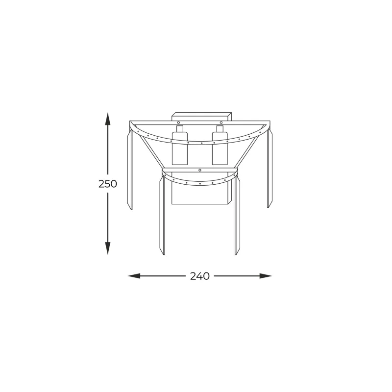 Aplica AMEDEO 17106/2W-GLD Zumaline E14, Auriu, Polonia
