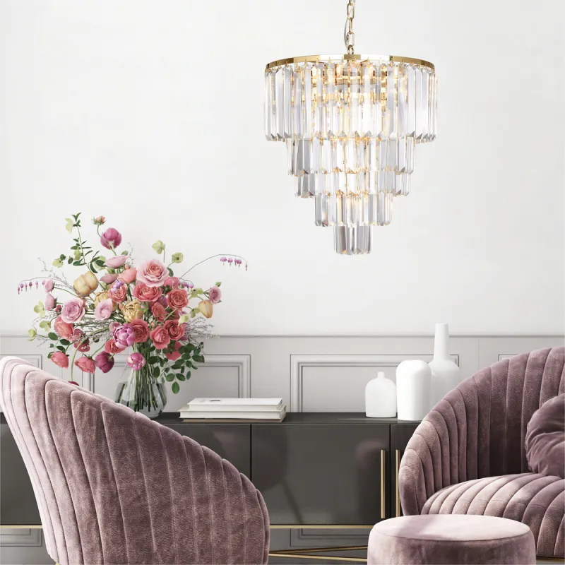 Candelabru AMEDEO 17106/6+3+1-GD+CL Zumaline E14, Auriu, Polonia