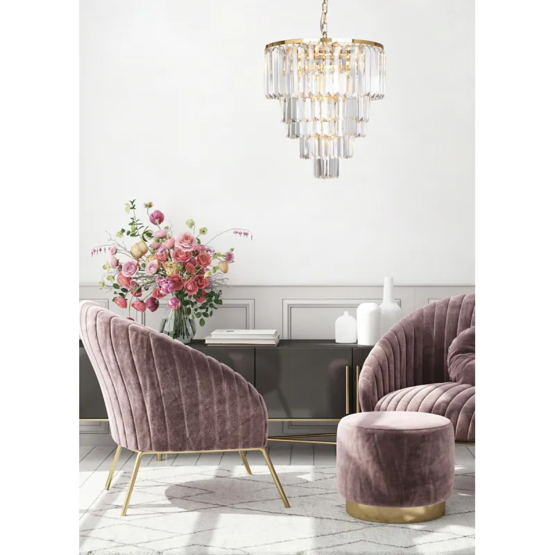 Candelabru AMEDEO 17106/6+3+1-GD+CL Zumaline E14, Auriu, Polonia