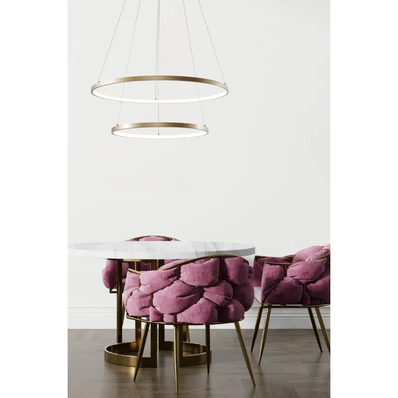 Suspensie BRENO 18140GD-2 Zumaline LED, Auriu, Polonia