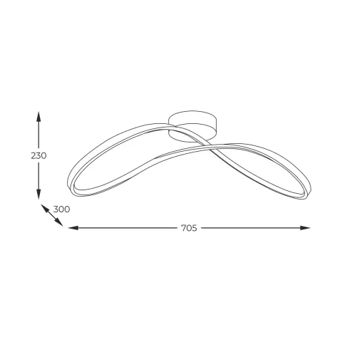 Lustra Plafon ERDA 19600C-BK Zumaline LED, Negru, Polonia