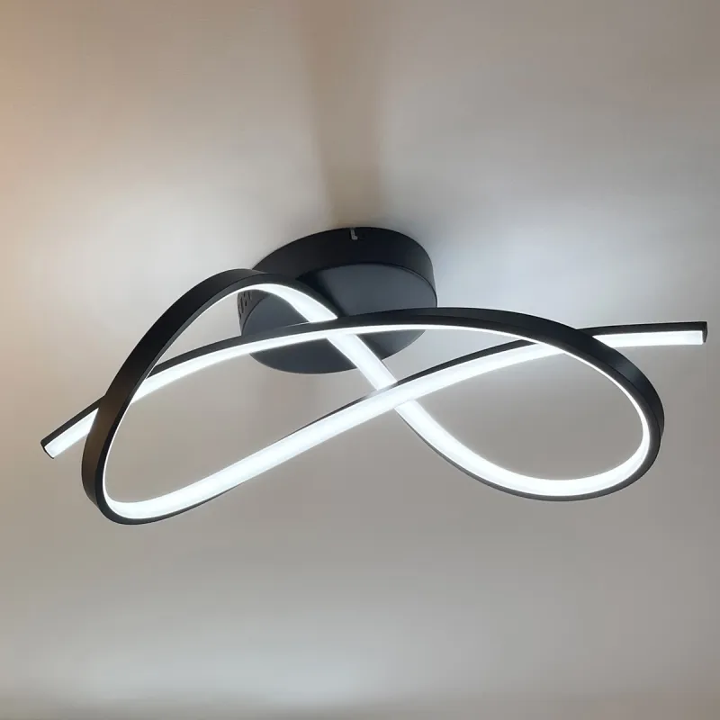 Lustra Plafon PAUL 19602C-BK Zumaline LED, Negru, Polonia