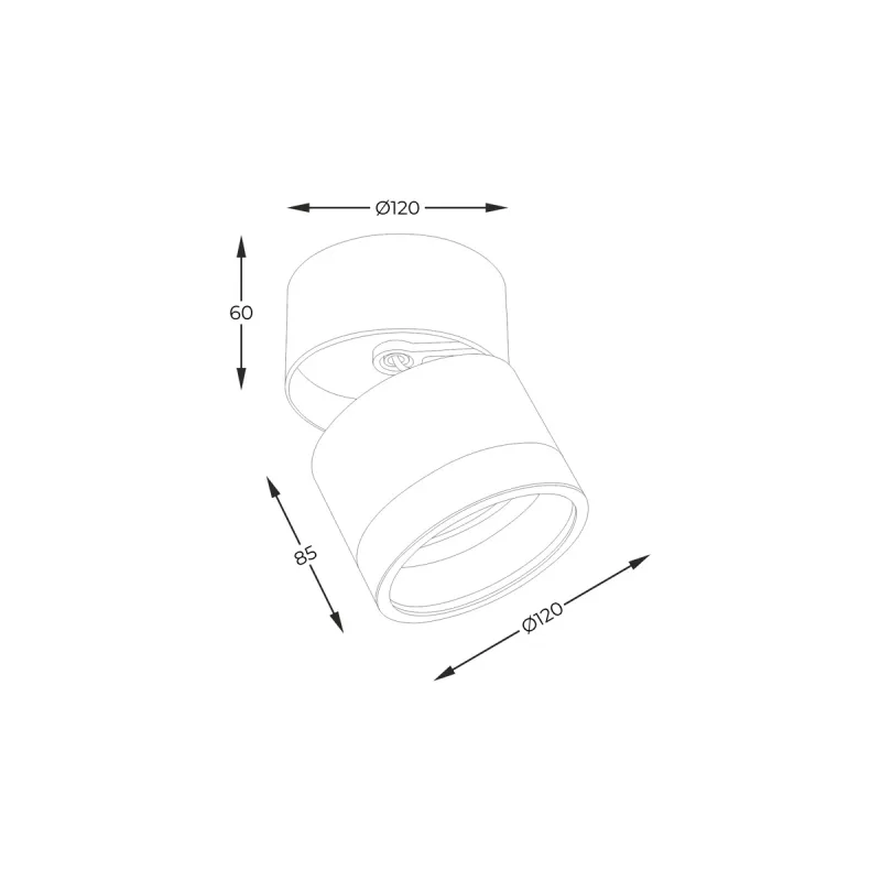 Downlight Aplicat LOMO CL 1 WHITE  20001-WH-N Zumaline GU10, Alb, Polonia
