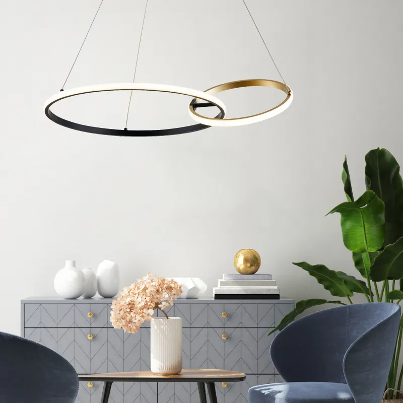 Suspensie RANDO 20002P-GD Zumaline LED, Auriu, Polonia