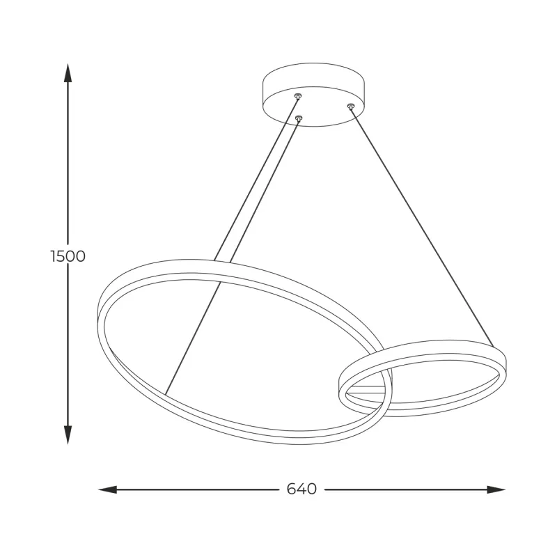 Suspensie RANDO 20002P-GD Zumaline LED, Auriu, Polonia