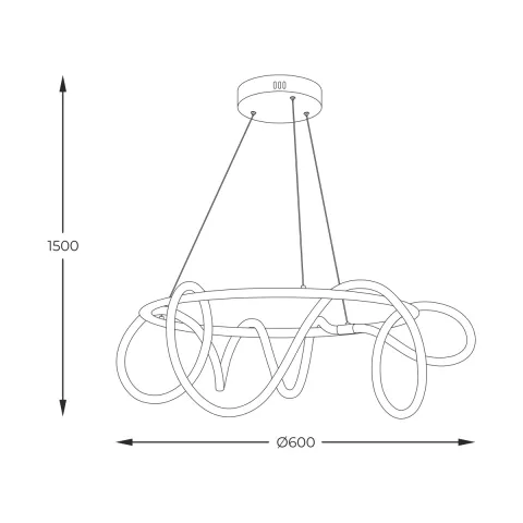 Suspensie BALBO 20006PL-GD Zumaline LED, Auriu, Polonia