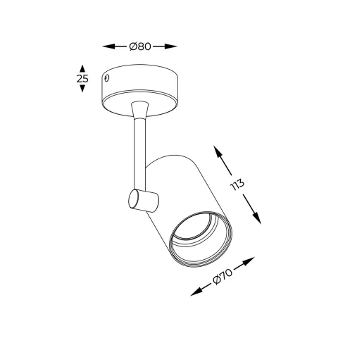 Downlight Aplicat TORI SL 1 WHITE-GOLD 20014-WH-N Zumaline GU10, Alb, Polonia