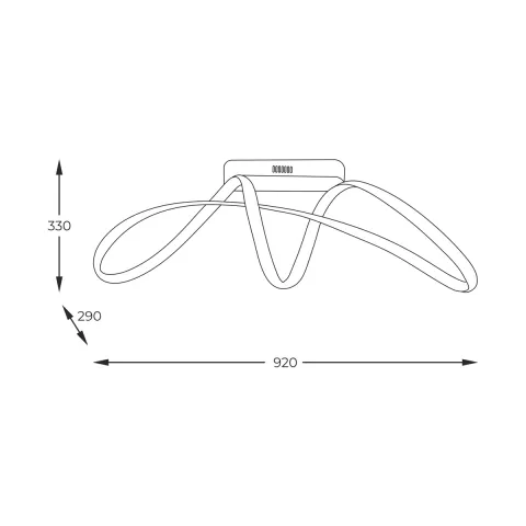 Lustra Plafon FERMI 20026C-GD Zumaline LED, Auriu, Polonia