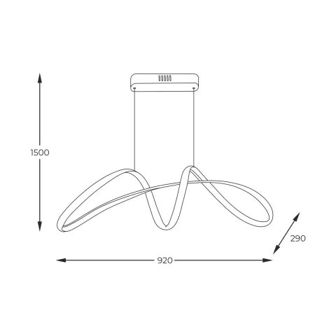 Suspensie FERMI 20026P-GD Zumaline LED, Auriu, Polonia