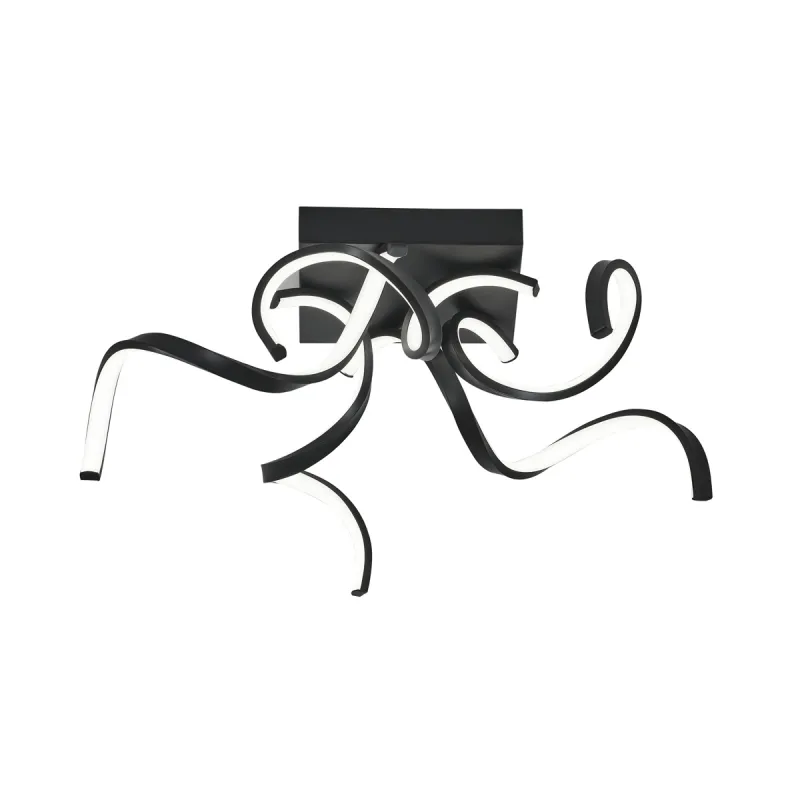 Lustra Plafon STELO  20031CL-BK Zumaline LED, Negru, Polonia