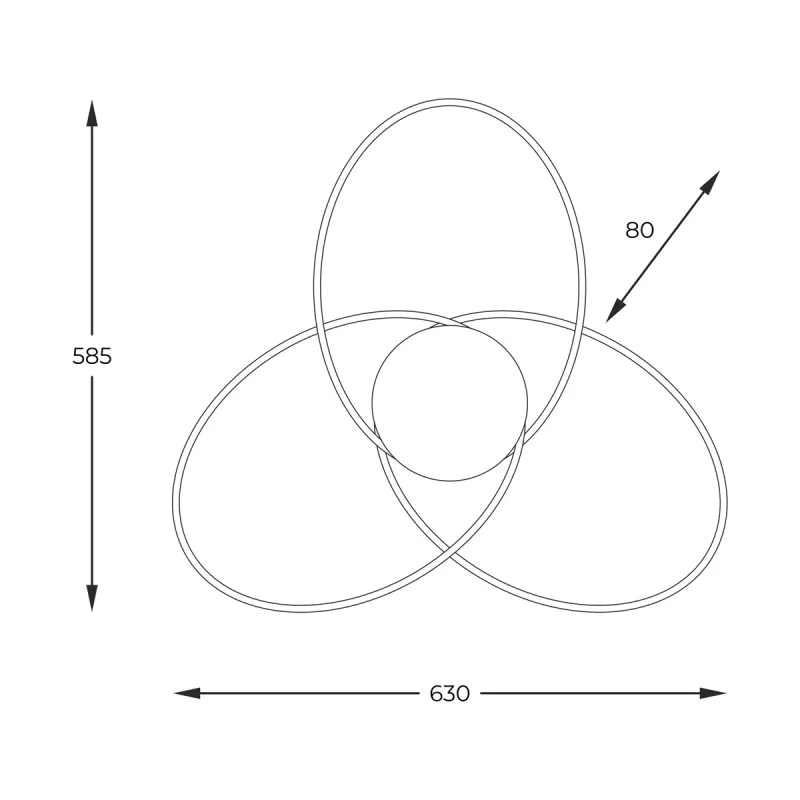 Lustra Plafon BOLD 20169-GD Zumaline LED, Auriu, Polonia