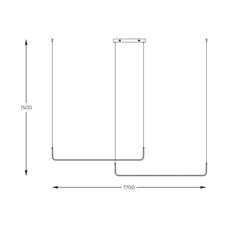 Suspensie RIKE 2023199-BK Zumaline LED, Negru, Polonia