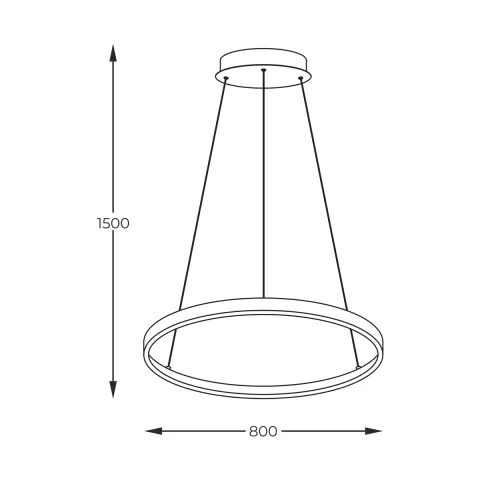 Suspensie BRENO 2023201-BK80 Zumaline LED, Negru, Polonia