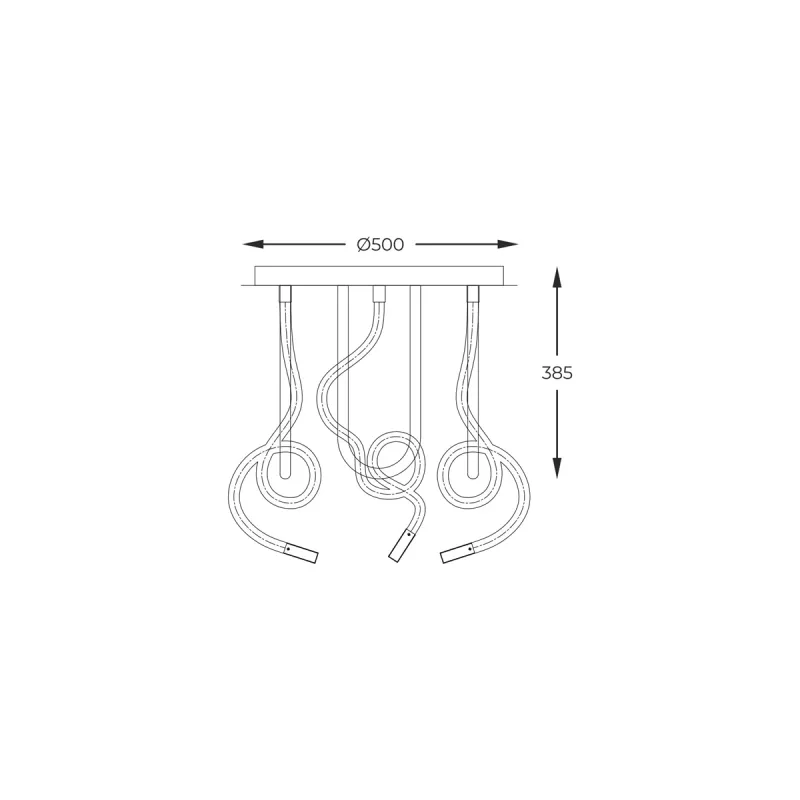 Lustra Plafon BALBO 2023573-BK Zumaline LED, Negru, Polonia