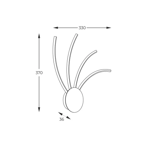 Aplica DIOGO 2200014-BK Zumaline LED, Negru, Polonia