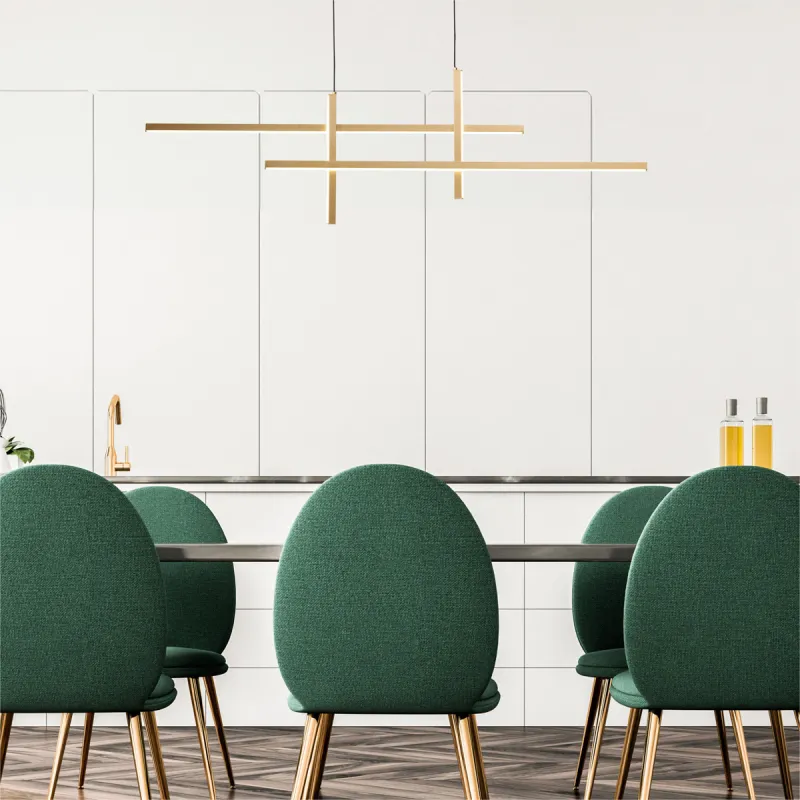 Suspensie EDGE 22008P-BK/GD Zumaline LED, Auriu, Polonia