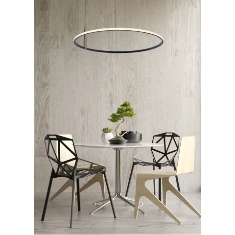 Suspensie CLAUD 22808-WOOD Zumaline LED, Negru, Polonia