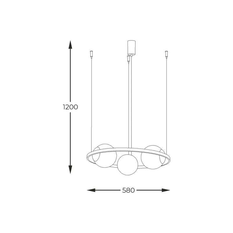 Suspensie ORBIT 5004 Zumaline E27, Negru, Polonia